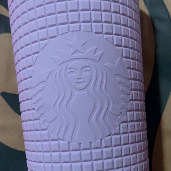 Starbucks Winter 2021 Matte Lilac Grid tumbler cup